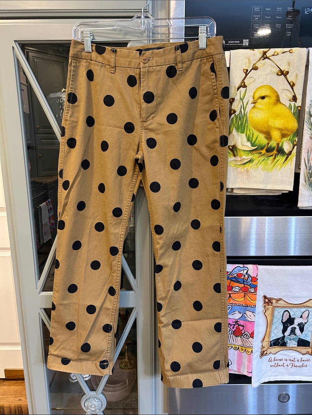 J. Crew Tan Polka Dot Cotton Chino Pants 4P